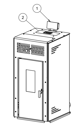 ПЕЛЕТНА КАМИНА БЕЗ ВОДНА РИЗА - BURNIT AMBIENT V2 8 kW и 10 kW - СХЕМА 1