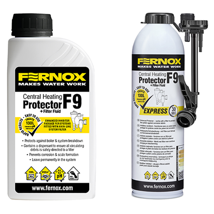 Инхибиторна смес Fernox Protector+Filter Fluid F9 500ml и Express 400ml